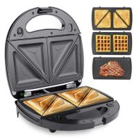Sandwich maker sandwich maker multi-baker 4 in 1 Domotec MS-7704 1000W 4in1 grey grill, waffle iron, hazel 1000W