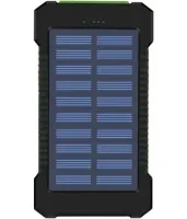 Портативное зарядное батарея Power Bank Solar JS-809 50000 mAh с солнечной панелью и фонариком, Внешний аккумулятор повербанк для зарядки USB 2.1A