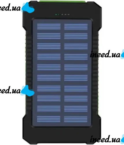 Портативное зарядное батарея Power Bank Solar JS-809 50000 mAh с солнечной панелью и фонариком, Внешний аккумулятор повербанк для зарядки USB 2.1A