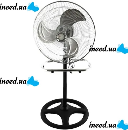 Domotec MS-1622 2 in 1 Floor Table Fan with Iron Blades 44 cm stand fan Timer 17" 60W Domotec Transformer with Height Adjustment