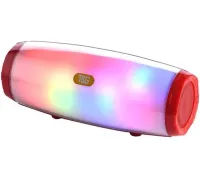 Беспроводная Bluetooth колонка T&G TG165C с RGB LED подсветкой и функцией Power Bank, Аккумуляторная блютуз акустика SPS UBL USB AUX для Android IOS