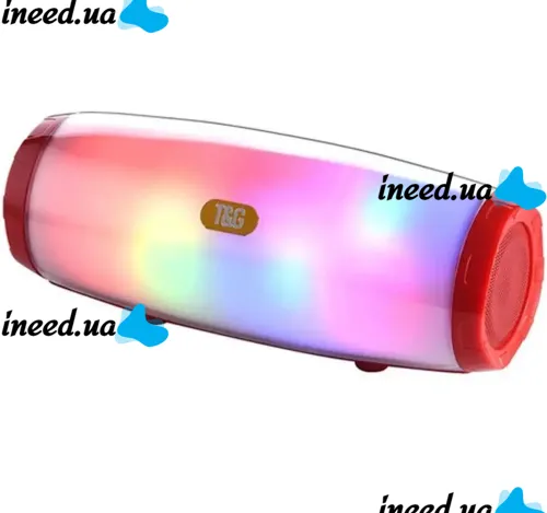 Беспроводная Bluetooth колонка T&G TG165C с RGB LED подсветкой и функцией Power Bank, Аккумуляторная блютуз акустика SPS UBL USB AUX для Android IOS