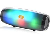 Беспроводная Bluetooth колонка T&G TG165C с RGB LED подсветкой и функцией Power Bank, Аккумуляторная блютуз акустика SPS UBL USB AUX для Android IOS