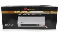 Настенный электрический тепловентилятор Domotec MS-5961 с пультом 2000W Керамический обогреватель на стену Тепловая завеса Домотек MS 5961 с таймером