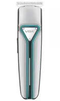 Бездротова акумуляторна USB машинка VGR V-008 для стрижки вусів і бороди, портативний акумуляторний тример бритва для чоловіків Сріблястий