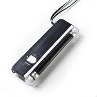 UV Portable Handheld Currency Detector DL01 DL-01, Pocket Detector for Verifying the Authenticity of Banknotes and Banknotes with a Flashlight Black