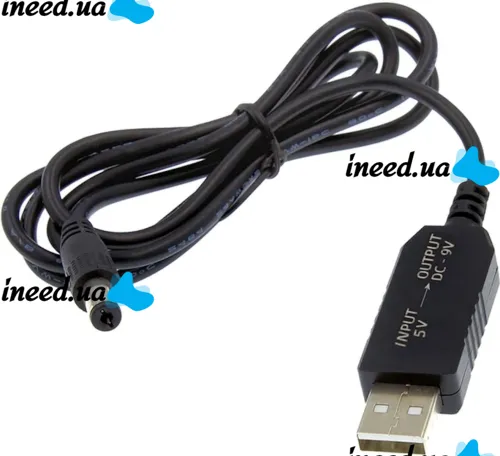Berger Boost USB Cable from 5V to 9V for powering a Wi-Fi router from a Power Bank with a converter, Adapter for Wi-Fi 5.5x2.1 powerbank 5V 9V