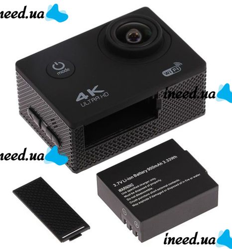 Водонепроницаемая спортивная экшн камера DVR SPORT S3R Wi Fi Ultra HD, 4 K Wi-Fi 16 МП с пультом, аквабоксом для съёмки под водой и набором креплений