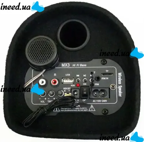 Автомобильный активный Bluetooth сабвуфер бочка ZPX ZX-6SUB 600W 6" дюймов с встроенным усилителем и пультом, Автомобильная колонка саб в машину