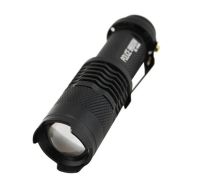 Ручной мини фонарик с линзой Bailong BL-8468 99000W Карманный светодиодный фонарь Supretto X-Balog с функцией зума Черный