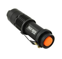 Ручной мини фонарик с линзой Bailong BL-8468 99000W Карманный светодиодный фонарь Supretto X-Balog с функцией зума Черный