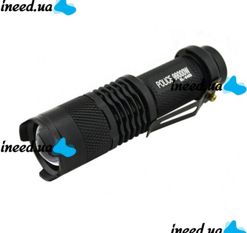Ручной мини фонарик с линзой Bailong BL-8468 99000W Карманный светодиодный фонарь Supretto X-Balog с функцией зума Черный