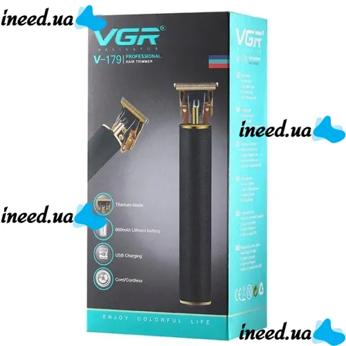 Wireless Rechargeable Edging Machine VGR V-179 Hair Clipper, Rechargeable Men's Trimmer Razor for Edging Beard and Mustache 5W