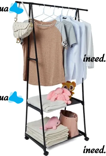 Напольная вертикальная стойка вешалка для одежды Coat Rack Traingular 160Х55 см многофункциональная передвижная полка для хранения вещей до 20 кг