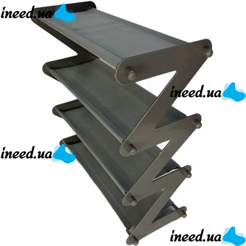 Складная этажерка полка для хранения обуви Z-Shared Shoe Rack YH8802-4 на 4 полки, Бытовая стойка органайзер YH-8802 для вещей и обуви Кофейная