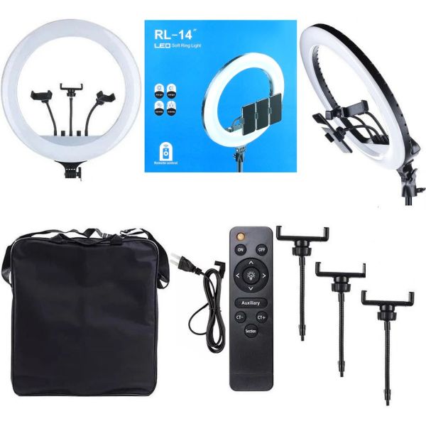 Ring LED Lamp Ring Fill Light RL-14 36W with Remote Control and Bag 36cm 14" without tripod Professional Studio LED, m-36 36 cm