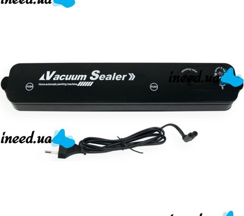 Вакуумный упаковщик пакетов New Vacuum Sealer LP-11 автоматический вакууматор, аппарат вакуумайзер для упаковки и хранения еды, продуктов Черный