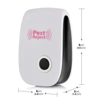 Ультразвуковой отпугиватель насекомых и грызунов Electronic Pest Reject Repeller устройство для уничтожения мышей тараканов, комаров прибор в розетку