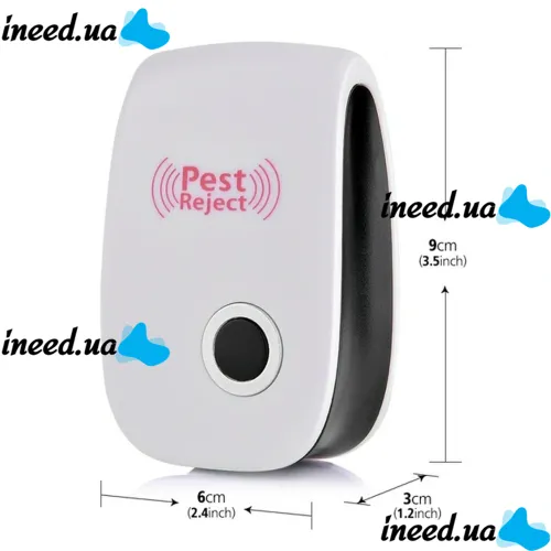 Ультразвуковой отпугиватель насекомых и грызунов Electronic Pest Reject Repeller устройство для уничтожения мышей тараканов, комаров прибор в розетку