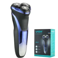 Rechargeable Men's Electric Shaver VGR V-306, Wireless Waterproof Rotary Electric Shaver for Wet and Dry Shaving