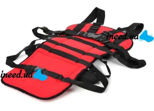 Детское бескаркасное автокресло Multi Function Car Cushion Красный, Универсальное авто кресло ребенку в машину до 25 кг, Удобное автомобильное кресло