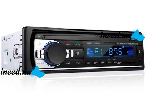 Універсальна автомагнітола Bluetooth Pioneer JSD-520 плеєр з USB і SD, Автомобільна магнітола програвач з пультом управління в машину Чорна
