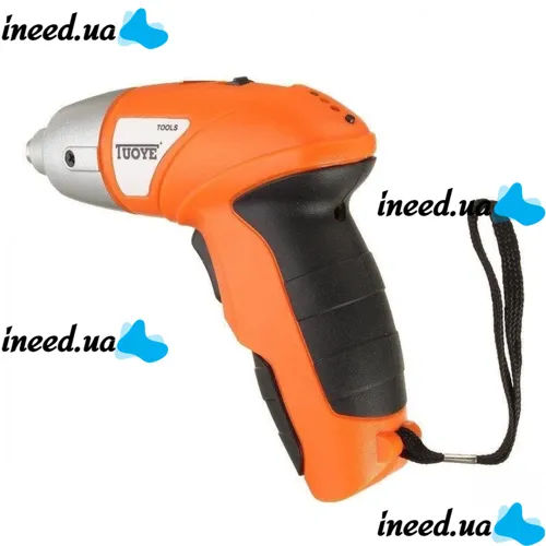 Беспроводная электроотвертка Tools Tuoye Cordless Screw, Аккумуляторный мини шуруповерт с 4 битами и адаптером, Электро отвертка 4 биты в комплекте