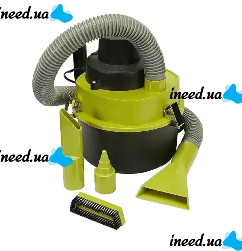 Автомобільний пилосос The Black Multifunction Auto Vacuum 100 W для сухого та вологого прибирання в салоні від прикурювача 12V 3 насадки для авто