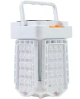Camping Folding Lantern Solar X-Balog BL-2030 72Led Solar Powered, Rechargeable Folding Lamp Bailong 3 Modes with USB Charging White