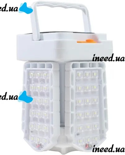 Camping Folding Lantern Solar X-Balog BL-2030 72Led Solar Powered, Rechargeable Folding Lamp Bailong 3 Modes with USB Charging White
