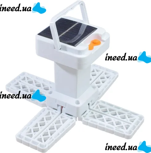 Camping Folding Lantern Solar X-Balog BL-2030 72Led Solar Powered, Rechargeable Folding Lamp Bailong 3 Modes with USB Charging White