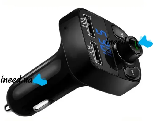 Автомобильный FM трансмиттер передатчик Bluetooth MP3 CAR MOD X8 BT, Авто ФМ модулятор в машину с зарядкой 3.1 A, Автомобильное зарядное устройство
