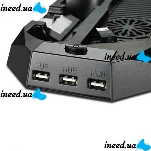 Подставка для игровой приставки PS4 Slim, Pro Skytech 5 в 1 Зарядная док-станция для джойстиков Playstation 4 стенд с охлаждением и usb-хаб