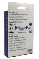 Конвертер переходник VGA на AV RCA тюльпан, Универсальный активный адаптер со звуком и внешним питанием VGA-AV Аудио 3.5 mm Converter Mini 1080P