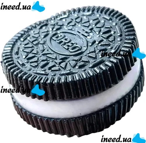 Силиконовая игрушка антистресс сквиш Печенье Oreo Pinch Family 10,5 см с ворсинками для рук Детская мялка в виде печенья Таба Орео Squishy для детей