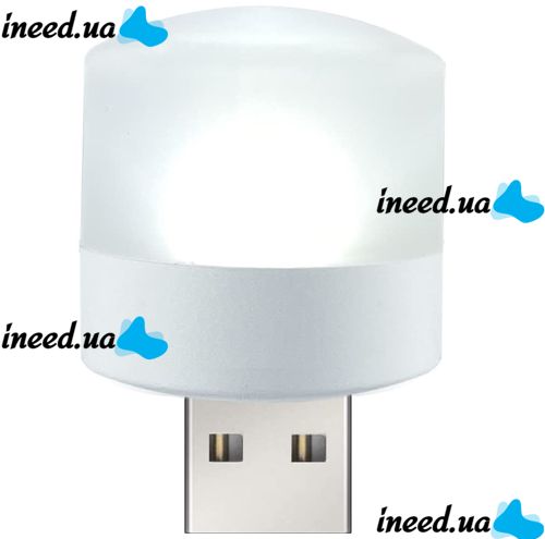 Светодиодная USB мини лампочка ночник Vkstar 1W Led Light BU-15 от Power Bank и ноутбука, Лампа фонарик 6000K от повербанка ПК 1Вт Холодный белый