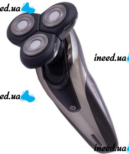 Беспроводная электробритва Gemei GM-7720 Silver с плавающей головкой, Аккумуляторная бритва для стрижки Gemmy