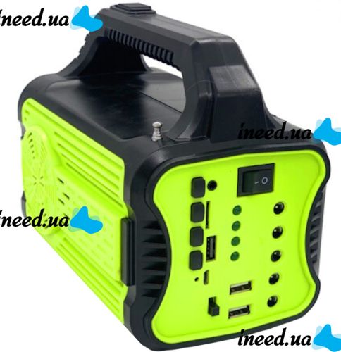Автономная солнечная станция GDPlus GD-8076 Фонарь колонка с функцией Power Bank, Bluetooth, FM радио, MP3 и 4 LED лампочки с солнечной панелью