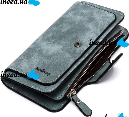 Женский замшевый кошелек Baellerry Forever N2345 Blue Jeans женское мини портмоне на 10 отделений для купюр и мелочи 19х10.5 см Голубое