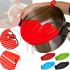 Универсальный дуршлаг накладка Better Strainer на кастрюлю от 24см до 30см для слива воды, Силиконовое сито для промывания продуктов с держателем