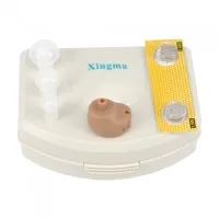 Мини слуховой аппарат Xingma XM-900A с боксом для хранения Слуховой внутриушной аппарат для усиления слуха от батареек Усилитель звука K-80