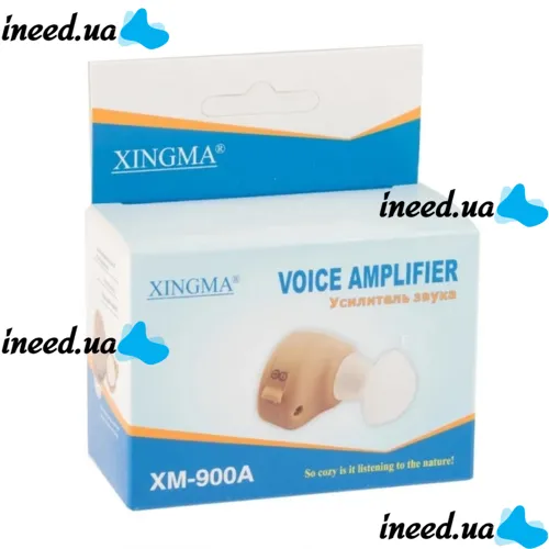 Мини слуховой аппарат Xingma XM-900A с боксом для хранения Слуховой внутриушной аппарат для усиления слуха от батареек Усилитель звука K-80