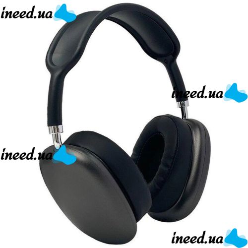 Накладные беспроводные наушники Bluetooth Macaron P9 Max с Aux, Полноразмерные блютуз стереонаушники со слотом карты памяти MicroSD, TF Card Черные