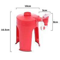 Mini Cooler for Plastic Bottle Fizz Saver, Soda Dispenser with Tap, Dispenser for Carbonated Drinks with Valve Red
