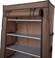 Folding Fabric Shelf Shoe Storage Cabinet Shoe Cabinet A-5 90x56x27 cm 4 Shelves, Dust-proof Shelf Organizer Frame 5556 HCX 7688