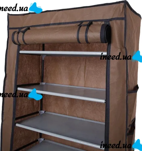 Folding Fabric Shelf Shoe Storage Cabinet Shoe Cabinet A-5 90x56x27 cm 4 Shelves, Dust-proof Shelf Organizer Frame 5556 HCX 7688
