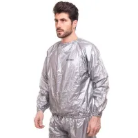 Костюм сауна для похудения Sauna Suit термо костюм Сауна Сьют похудение с эффектом сауны, Костюм-сауна весогонка для сгонки веса жиросжигания Серый