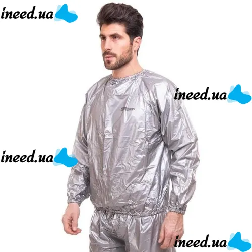 Костюм сауна для похудения Sauna Suit термо костюм Сауна Сьют похудение с эффектом сауны, Костюм-сауна весогонка для сгонки веса жиросжигания Серый