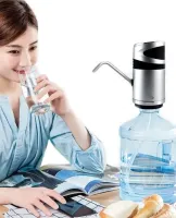 Автоматическая помпа для воды на бутыль Water Dispenser XL-129 Серебристая, Портативный аккумуляторный насос электрический диспенсер дозатор на кулер