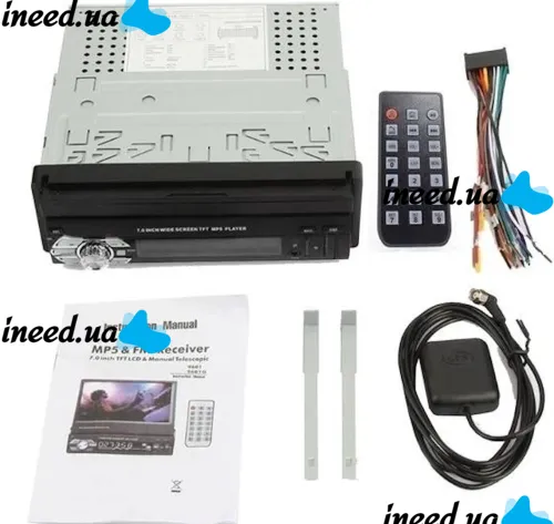 Автомагнитола с выдвижным экраном 7" Bluetooth Car Stereo SWM 9601G Магнитола 1DIN в машину MP5 FM/AM с монитором и камерой заднего вида 9612G
